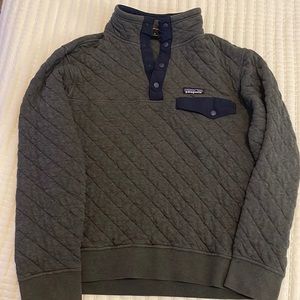 Men’s Quilted Grey Patagonia Pullover Small